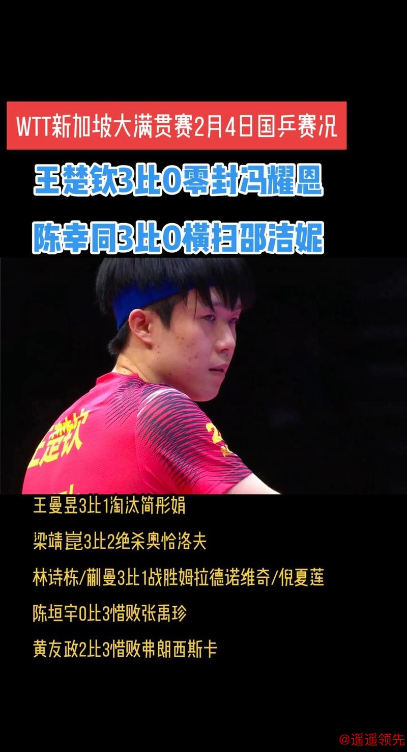 新加坡大满贯国乒女单豪取10连胜 男双2对进八强